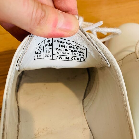 Dr. Martens Women's 1461 Mono 3-Eye White Smooth Leather - Picture 16 of 16